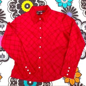 💙2/$20 Western style button down with eyelets